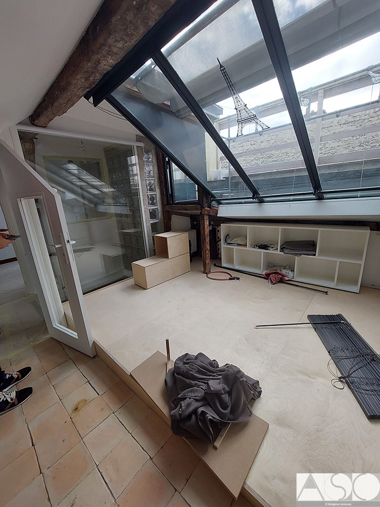 Avant travaux — Création d'une terrasse tropézienne dans un appartement à Paris