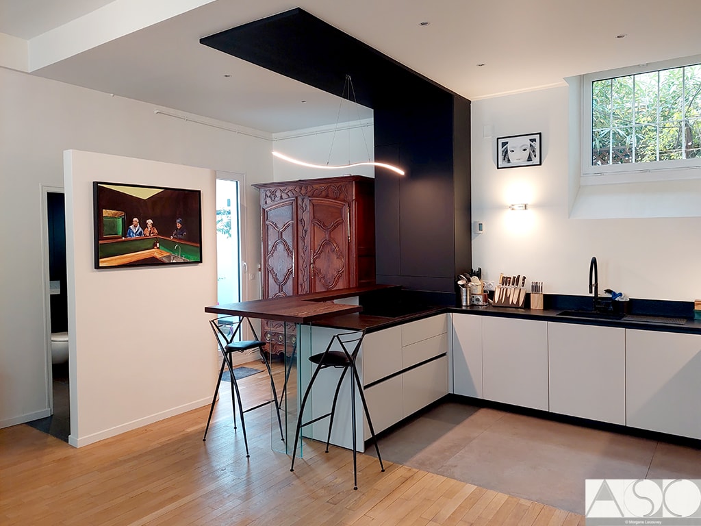 Après travaux — Rénovation totale d'un appartement parisien de 105 m²
